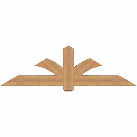 Ekena Millwork Redmond Smooth Timber Gable Bracket, Western Red Cedar, 72"W x 21"H x 5 1/2"D x 5 1/2"F, 7/12 Pitch GBW072X21X0606RED00SWR